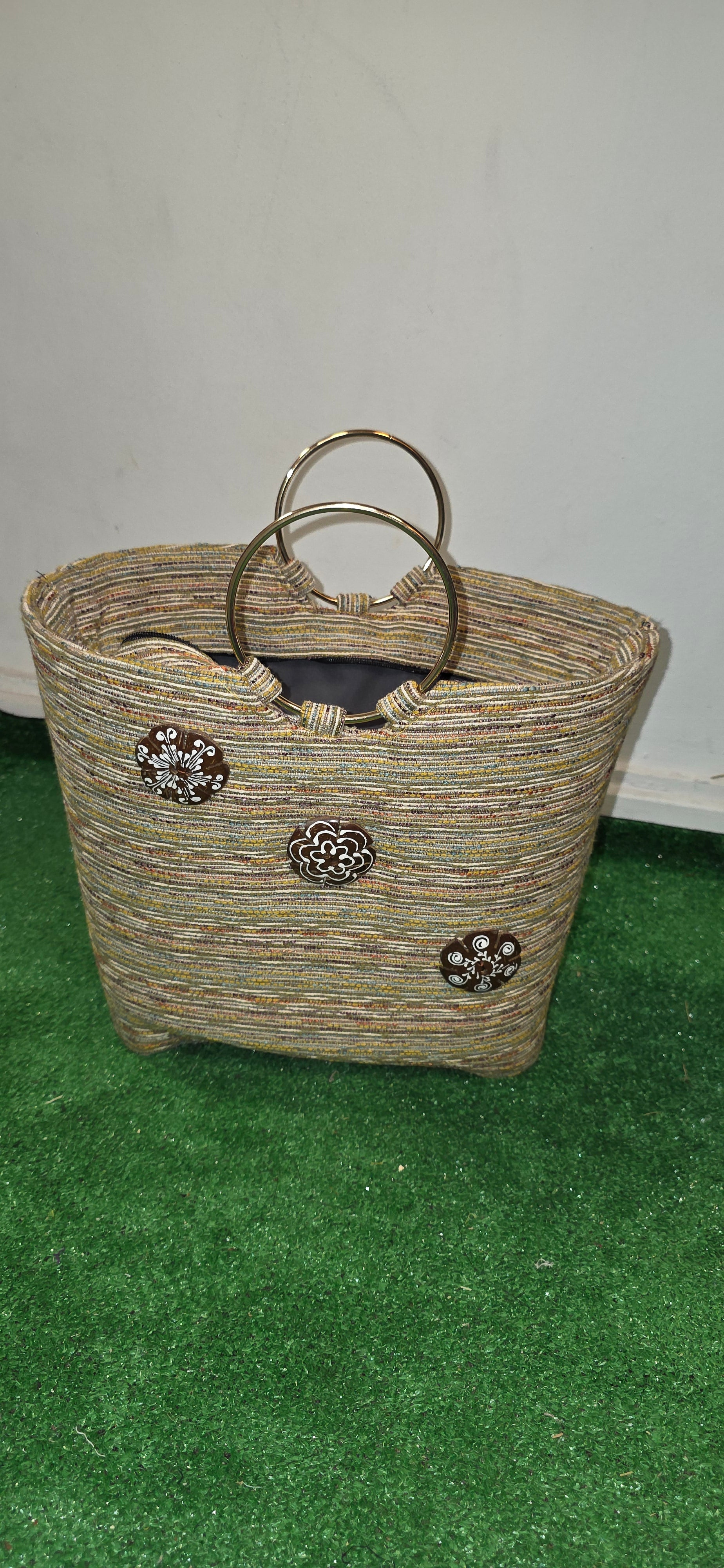 Panier poignée doré