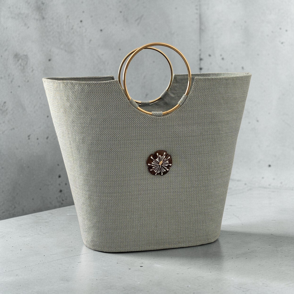 Panier avec poignée doré