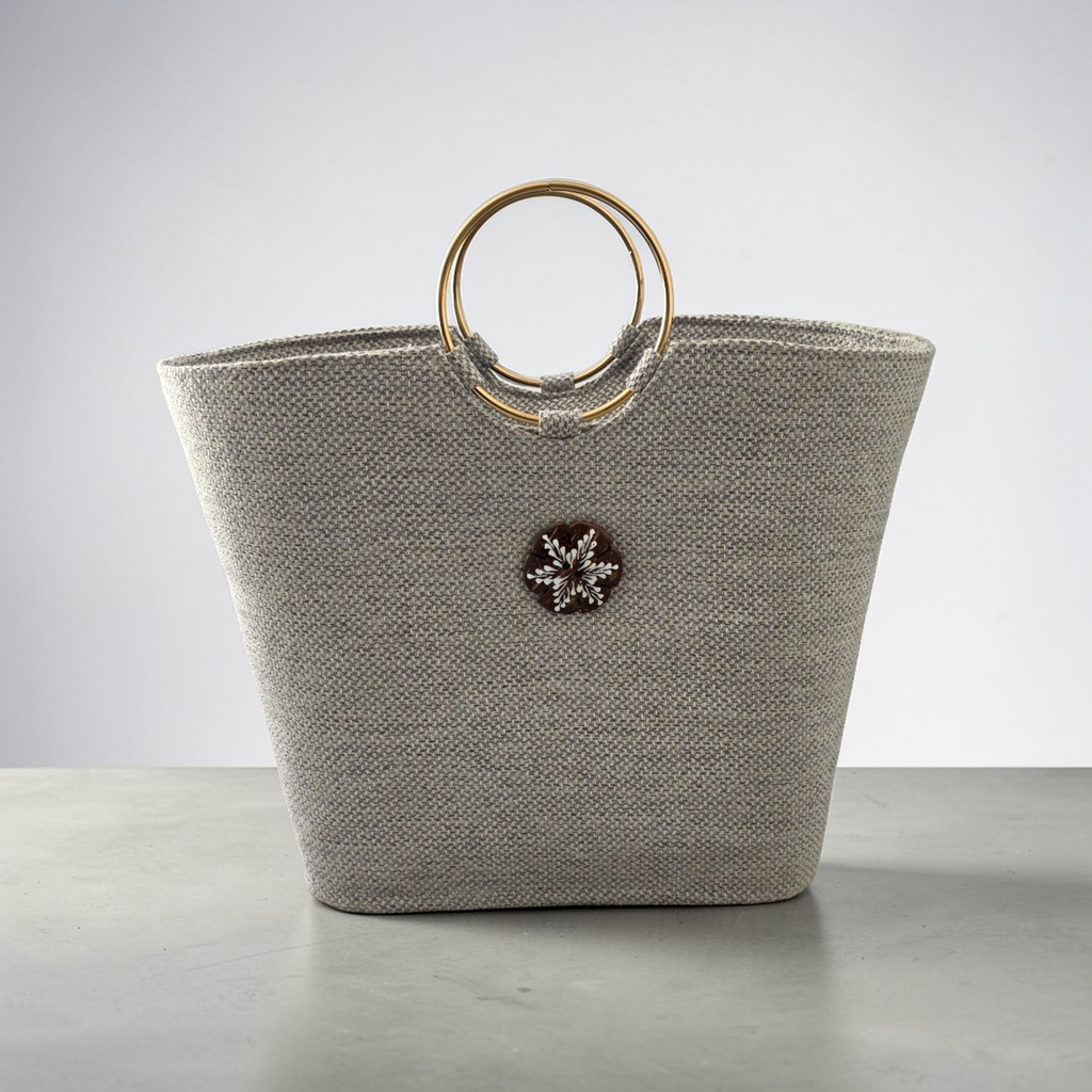 Panier avec poignée doré