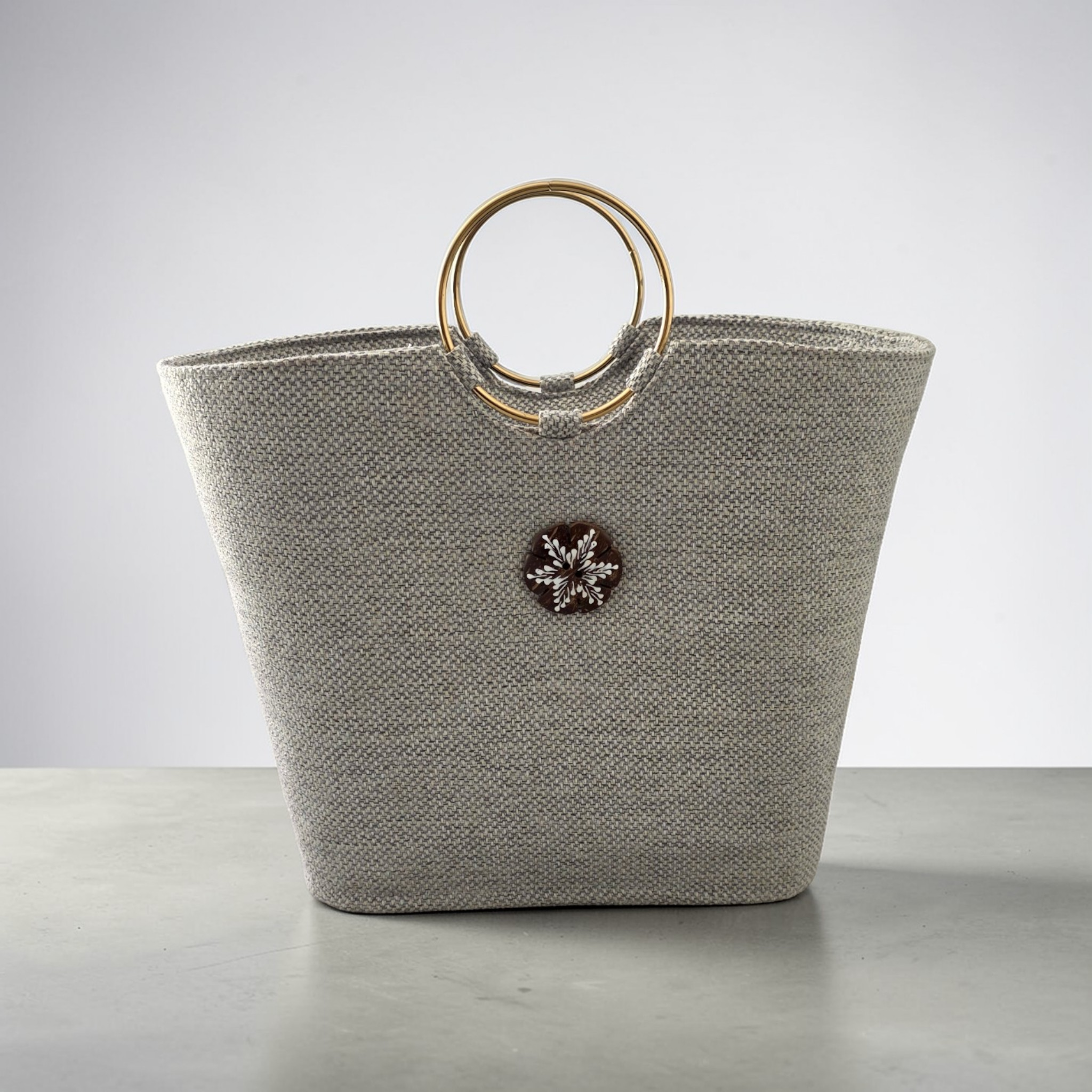 Panier avec poignée doré