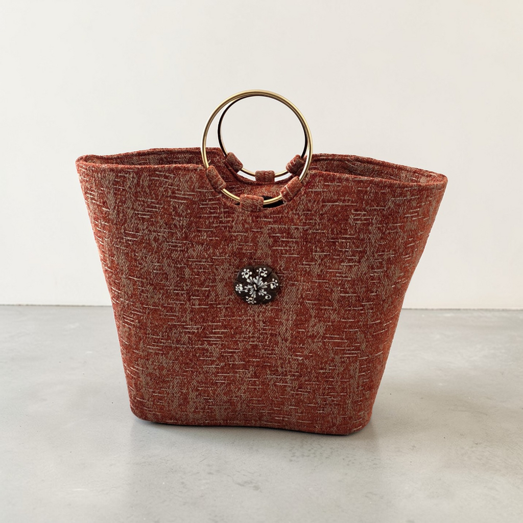 Panier avec poignée doré