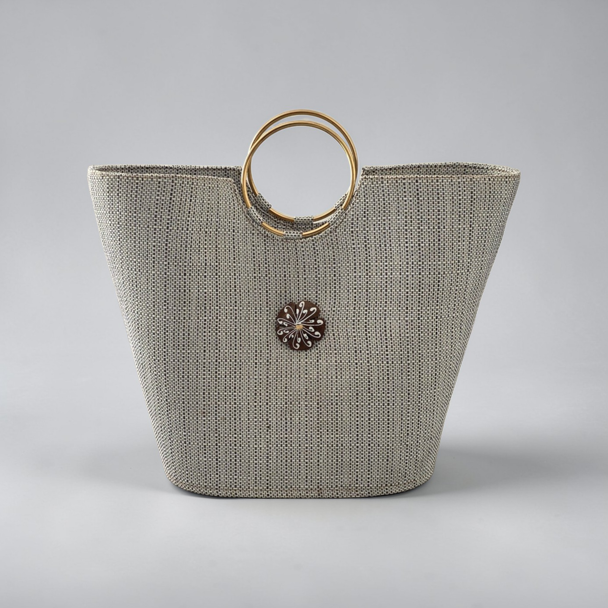 Panier avec poignée doré