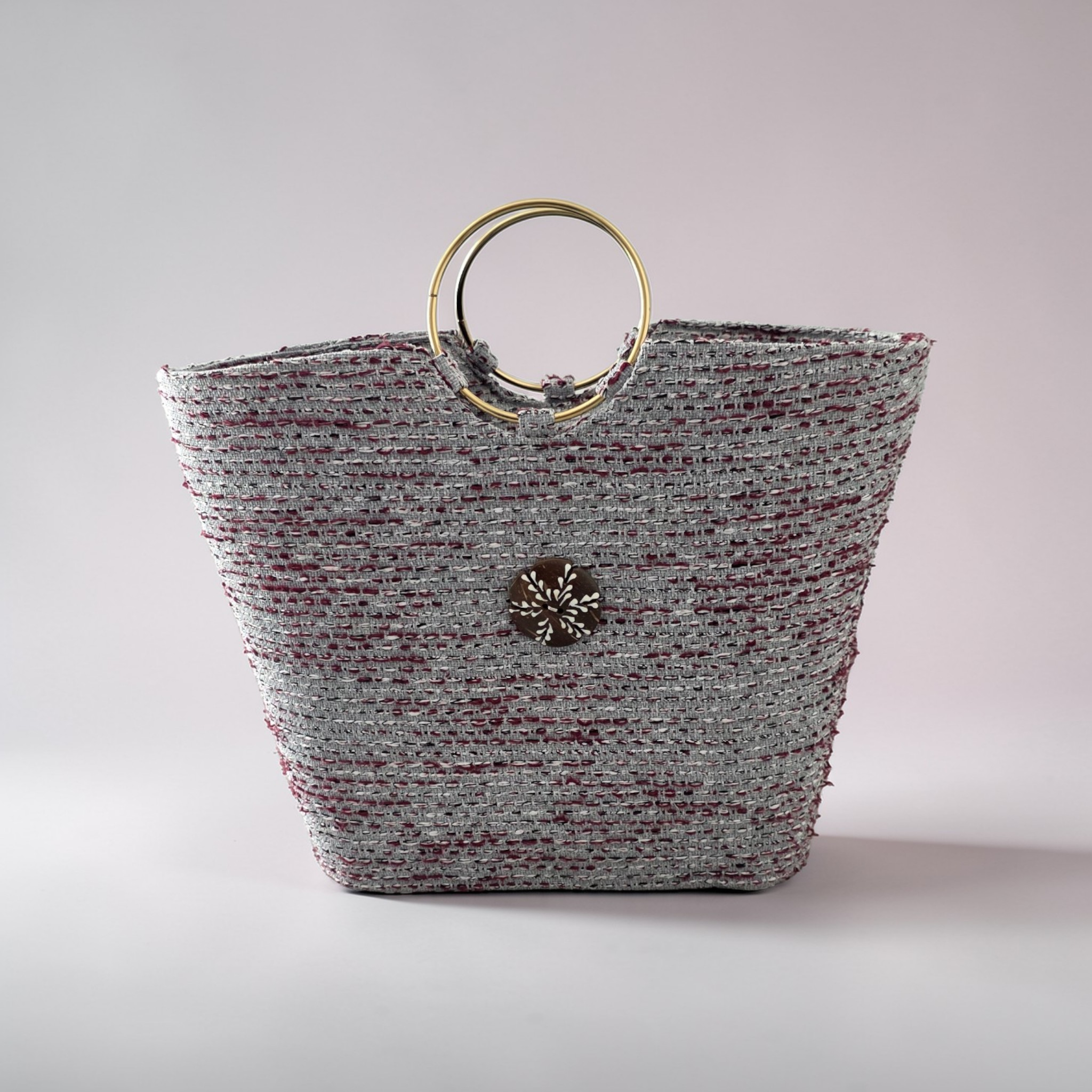 Panier avec poignée doré